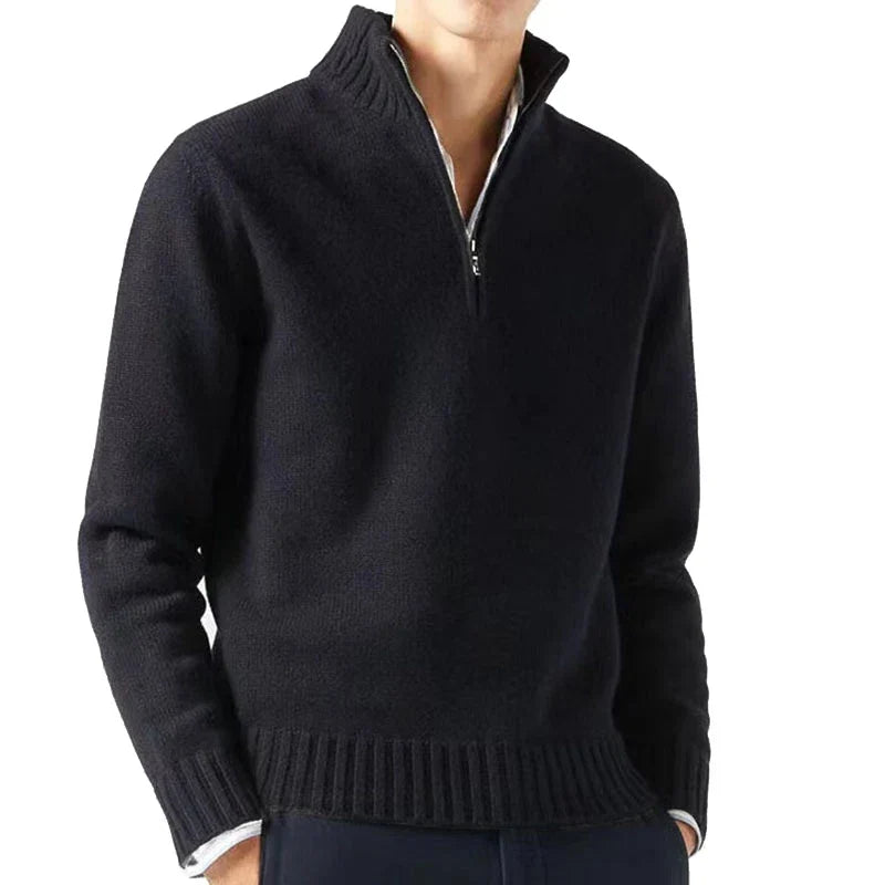 Leo Gatti Men’s Half Zip Turtleneck Knit Sweater