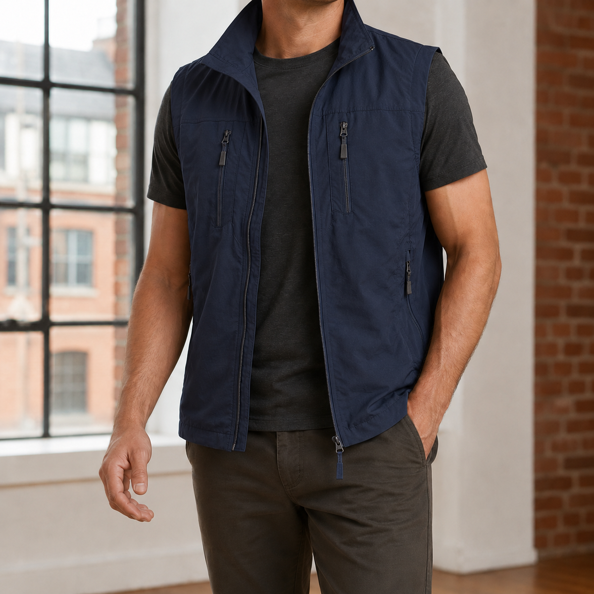 Lightweight Woven Utility Vest