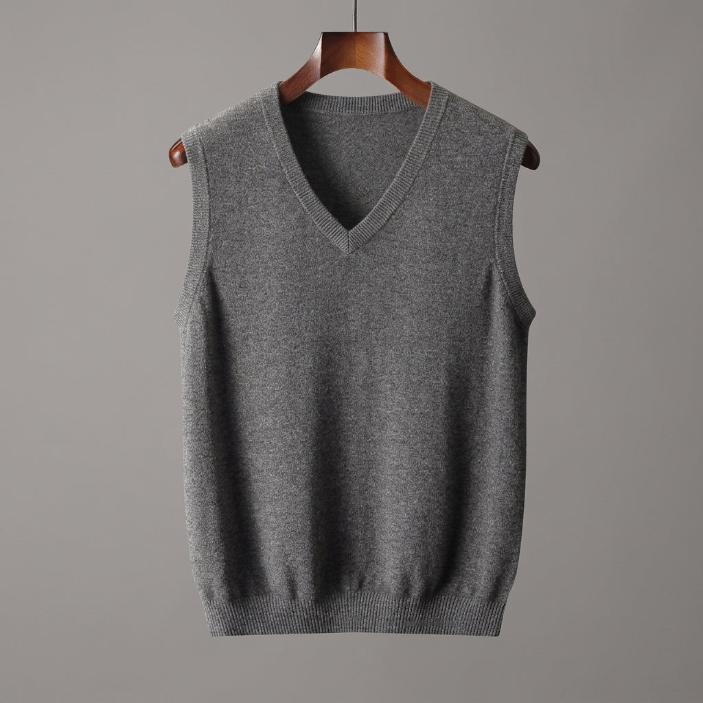 V-Neck Knit Sweater Vest