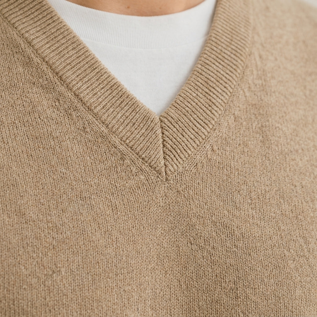 V-Neck Knit Sweater Vest