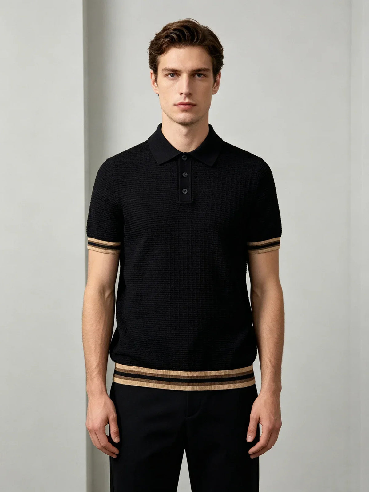 Men's Lightweight Breathable Polo Shirt Black