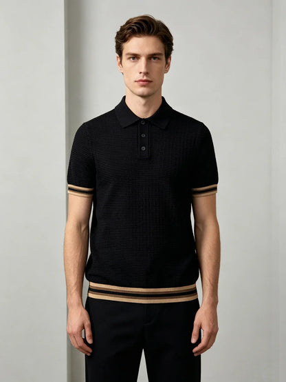 Men's Lightweight Breathable Polo Shirt Black