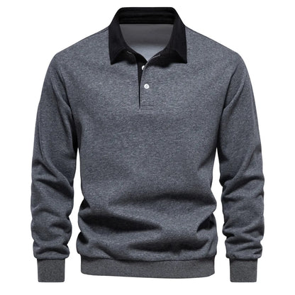 Matteo Sala Men Polo Collar Sweater Long Sleeve