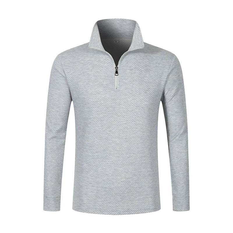 Luca Perron Men’s Long Sleeve Zip Polo Shirt