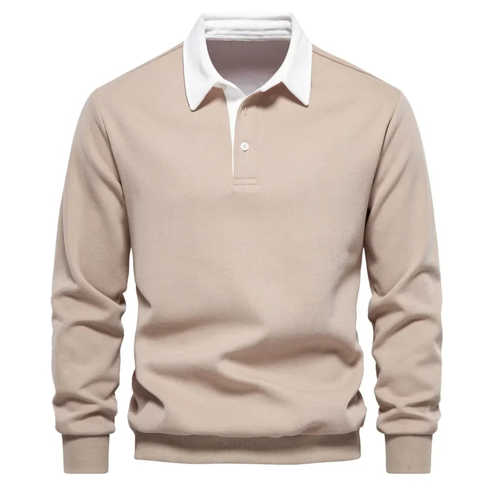 Matteo Sala Men Polo Collar Sweater Long Sleeve