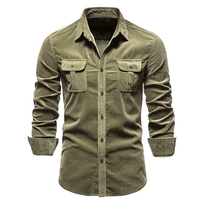 Vinthentic Divito Men's Corduroy Button-up Shirt