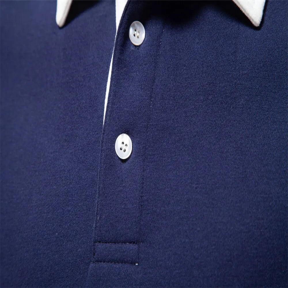 Matteo Sala Men Polo Collar Sweater Long Sleeve