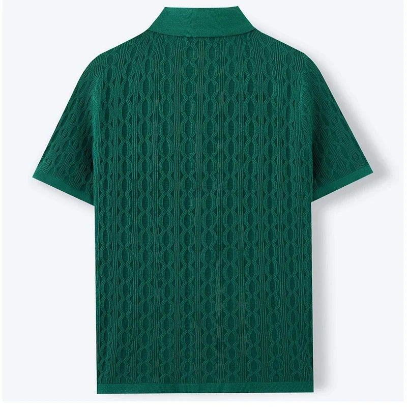 Max Bell Knitted Short Sleeve Polo Shirt