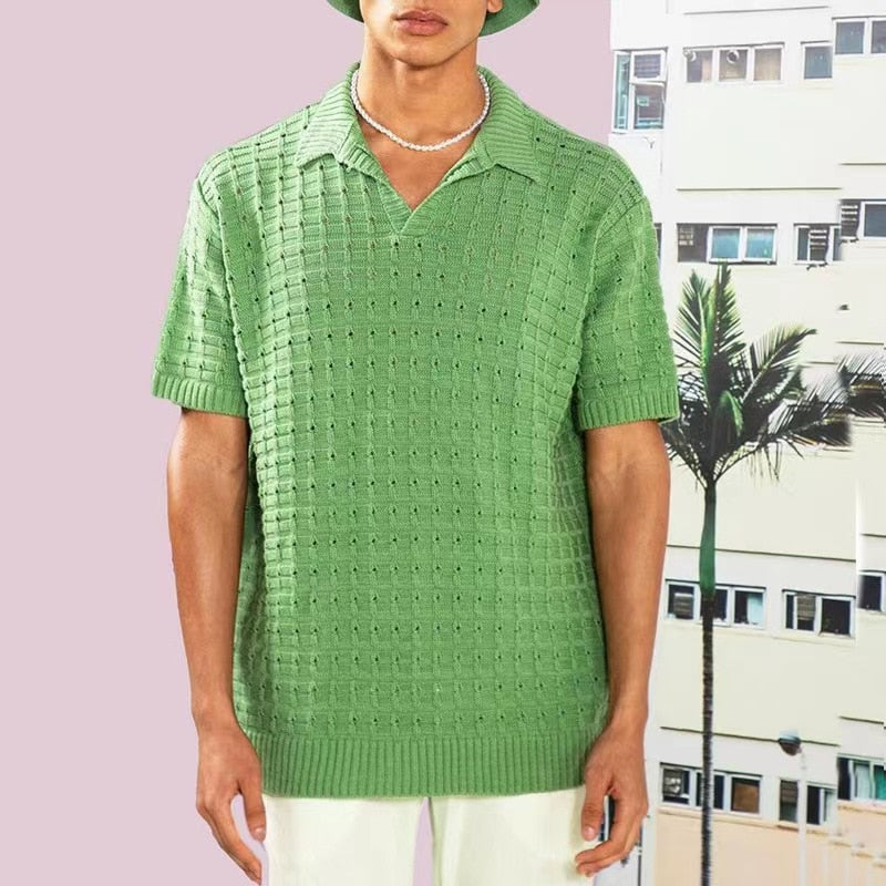 Vinthentic Giovani Men's Knitted Polo Shirt