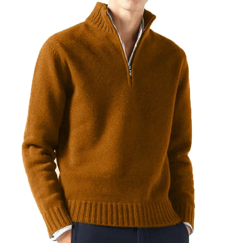 Leo Gatti Men’s Half Zip Turtleneck Knit Sweater