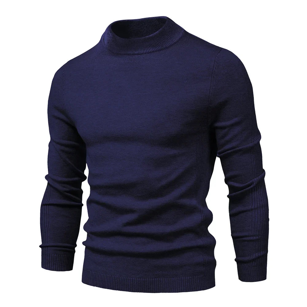 Alessio Moro Men Slim Fit Turtleneck Sweater Warm Winter Knit Pullover
