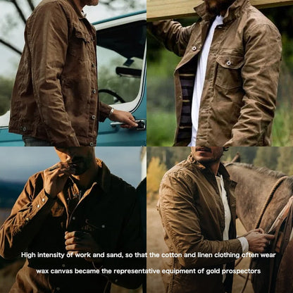 Vinthentic Retro Men's Tin Cloth Jacket