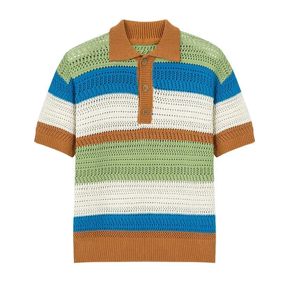 Roger de la Knitted Polo Shirt