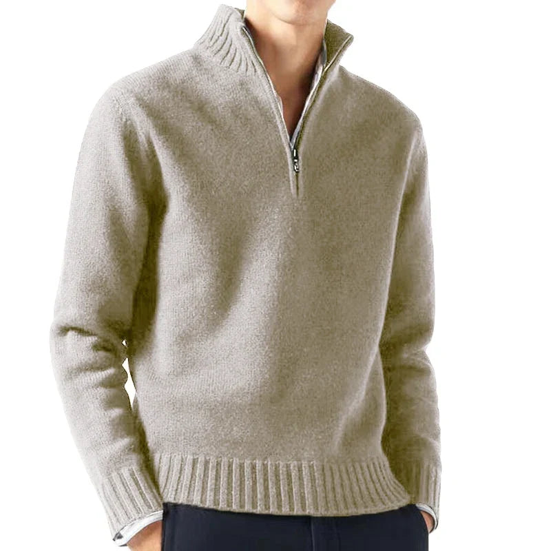 Leo Gatti Men’s Half Zip Turtleneck Knit Sweater