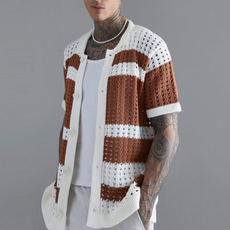 Vinthentic Finuchi Men's Knitted Button-up Shirt