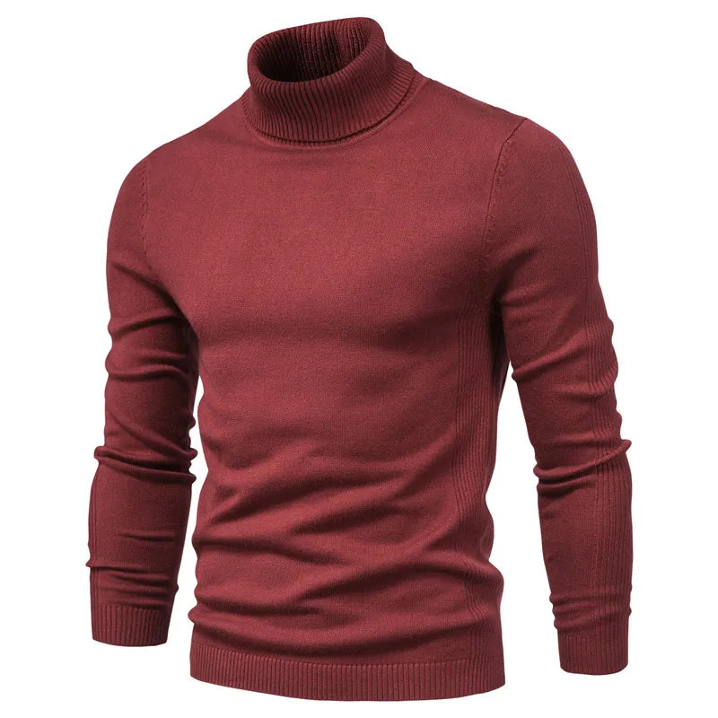 Alessio Moro Men Slim Fit Turtleneck Sweater Warm Winter Knit Pullover