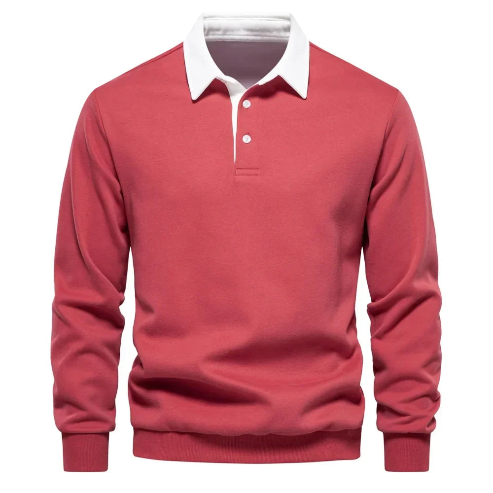 Matteo Sala Men Polo Collar Sweater Long Sleeve