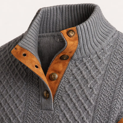 Cable-Knit Button-Front Cardigan