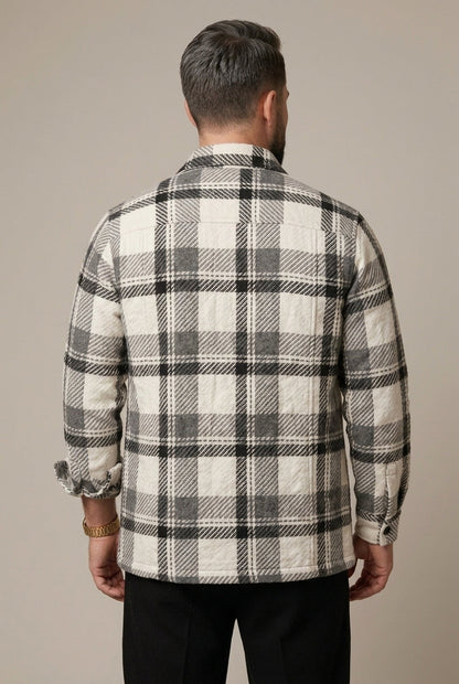 Men's Checked Relaxed Fit Overshirt