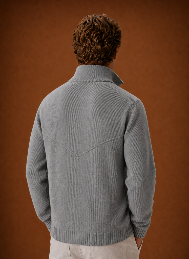 Men's Full Zip Knit Cardigan Jacket