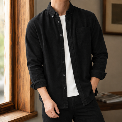 Textured Woven Relaxed Overshirt