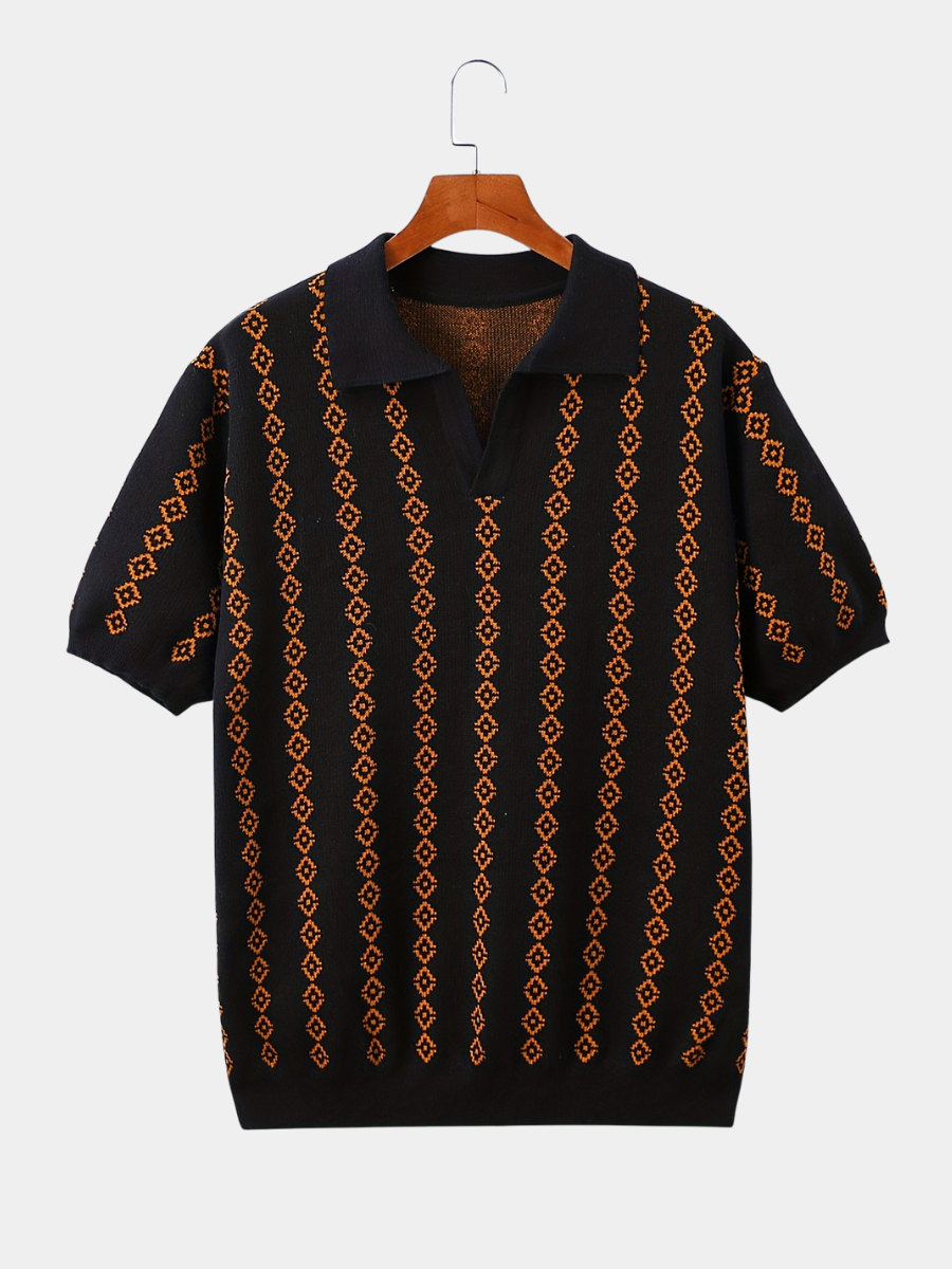 Longline Knit Sweater With Ribbed Trim