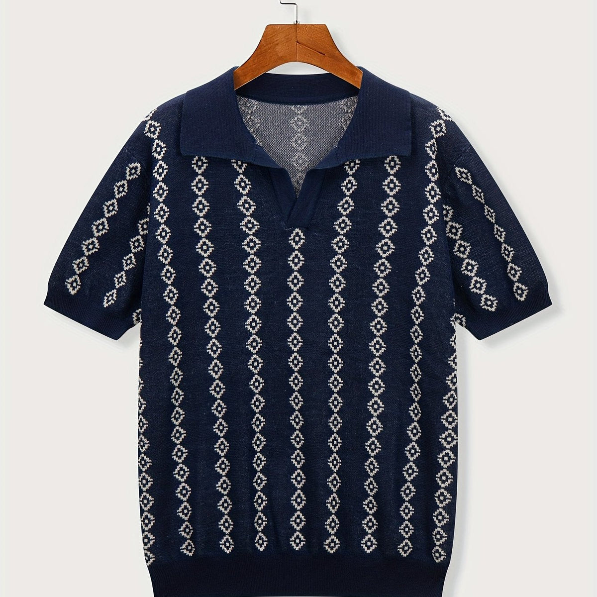 Longline Knit Sweater With Ribbed Trim