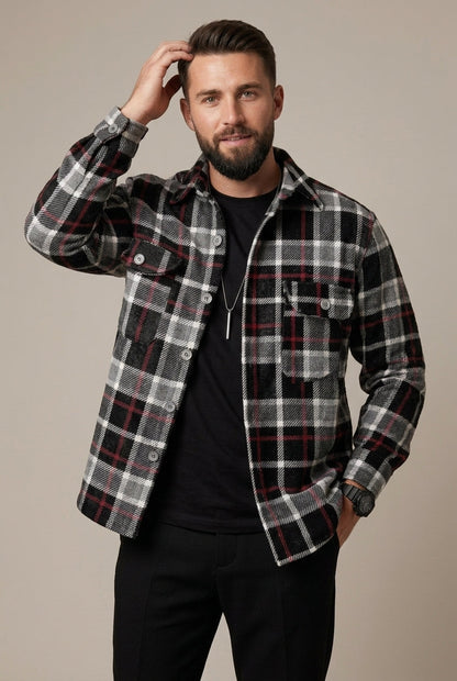 Men's Checked Relaxed Fit Overshirt